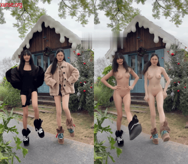 【AI脱衣】网红美女脱衣系列多加点DuoDian爱跳舞的双生小母狗氺 配图6