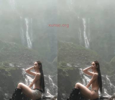 【AI脱衣】网红美女脱衣系列刘一琳（第二弹）长腿精灵愃氺 配图3