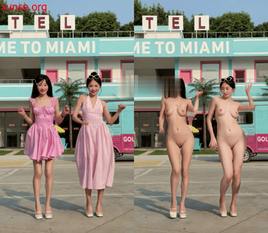 【AI脱衣】网红美女脱衣系列多加点DuoDian（第三弹） 爱跳舞的双生小母狗氺 配图3
