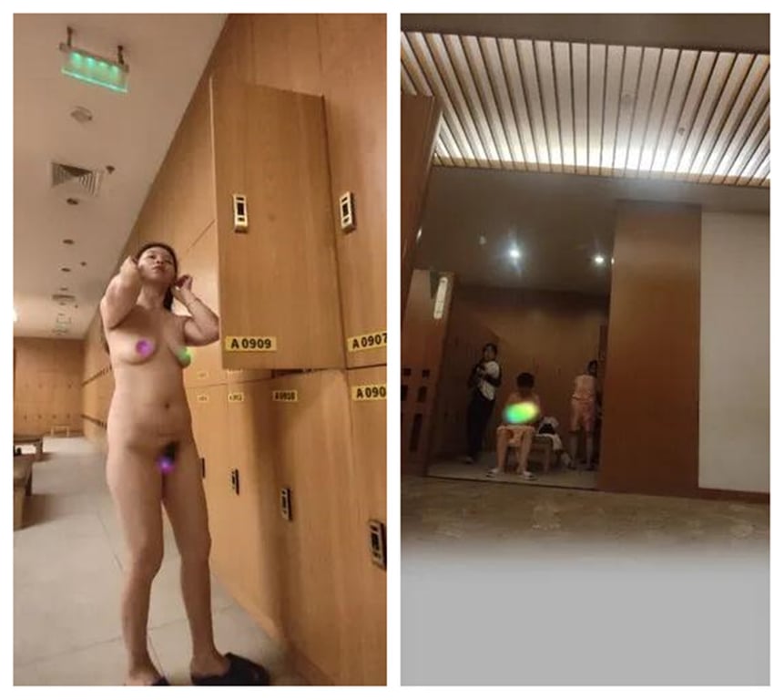 坑爹女主播【少女时代】潜入洗浴会所移动偷拍再遇极品齐肩短发美女撕胸贴和三闺蜜一网 配图8