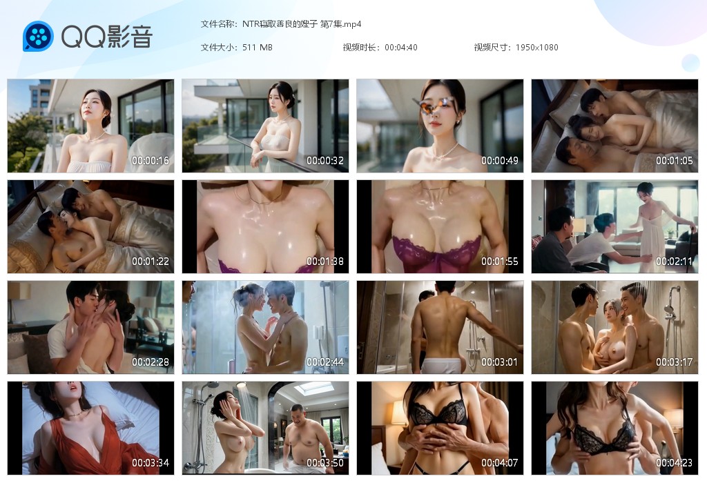 【AI自制小短剧】《NTR寝取:善良的嫂子》第7集三人行，三个稳稳的幸福，完结！ 配图8