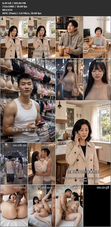 【AI短剧】《试衣间里的故事》EP1-8集，待业小伙帮妈妈照看内衣店，小伙小马拉 配图13