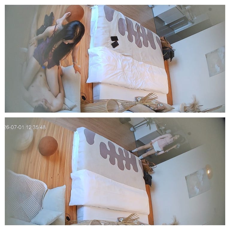 乐橙酒店精品房7-2重磅流出！御姐范高校气质眼镜反差婊换上情趣装沙发被男友狂操 配图12