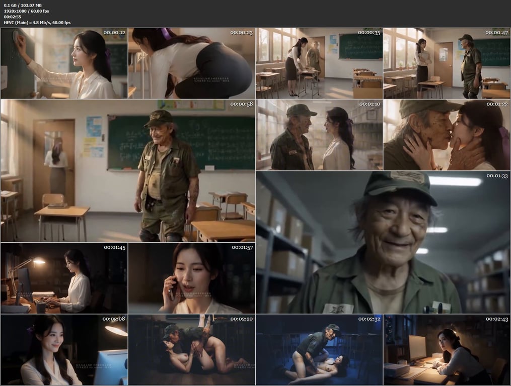 【AI短剧】《教师凌辱日记》EP1-8集完结+番外1-3集，貌美女教师被同事、老 配图21