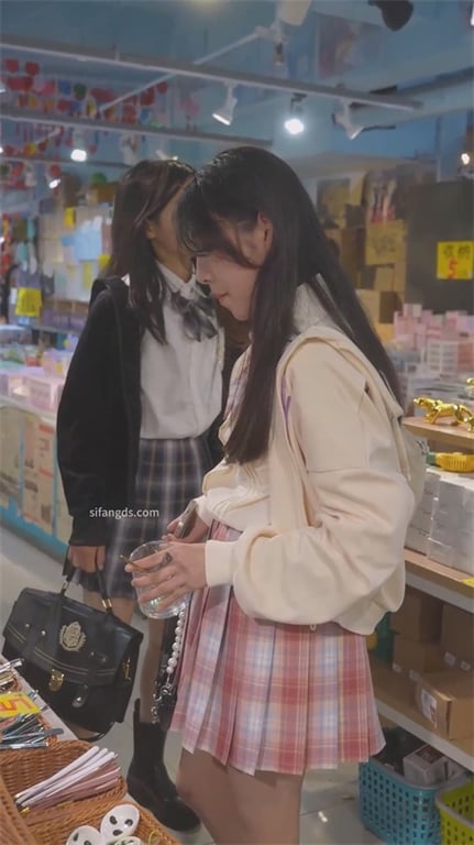 重磅推荐【街头抄底】格子裙小美臀翘得太犯规，包臀裙少妇嫌弃龟男却被大长腿白嫩骚逼 配图11