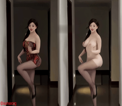 【AI脱衣】网红美女脱衣系列敏儿小枕头（第三弹）凹凸有致小母狗愃氺 配图2