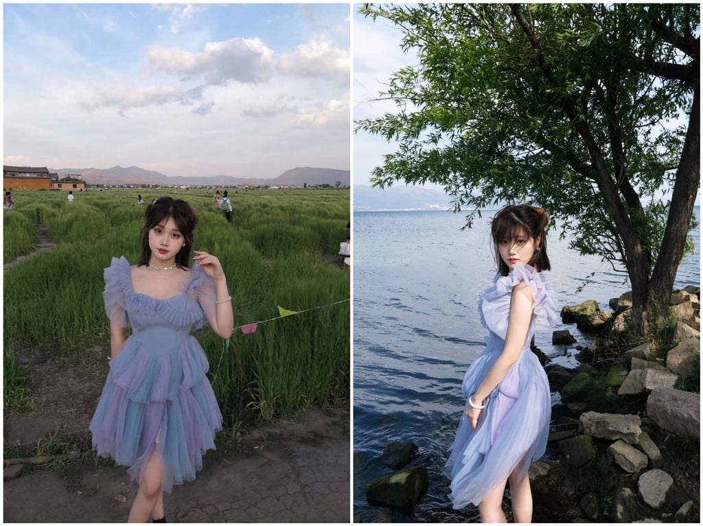 ⭐⭐【重磅原档泄露】苏州留学生短发骚妹黑颈圈铃铛链子牵引调教 粉纱蕾丝透视内衣白 配图3