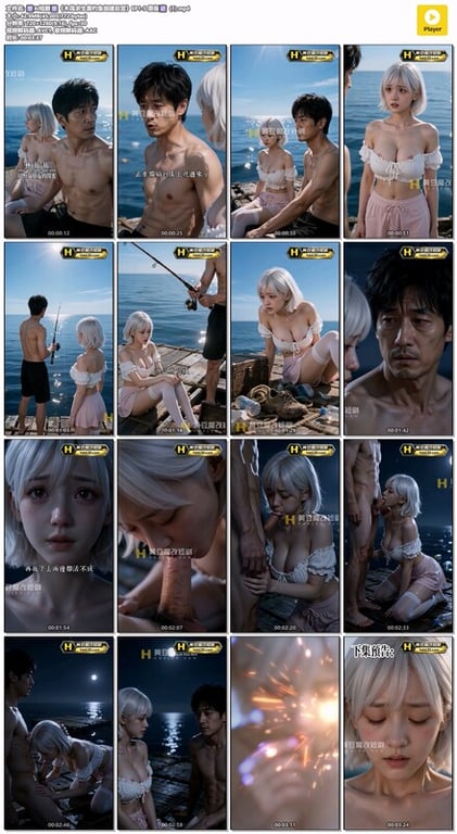 AI短剧《木筏求生靠钓鱼组建后宫》EP1-5 原版 配图33