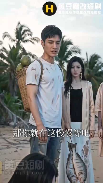 【AI短剧】『荒岛美女劫』第3集 白洁儿奉献肉身主动吸吮肉棒祈求食物！ 配图7