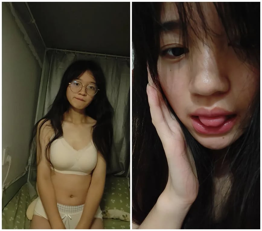 ⭐⭐【独家重磅泄密】河南极品反差清纯眼镜妹！宿舍&家里疯狂自拍，纯欲外表下的骚浪 配图2