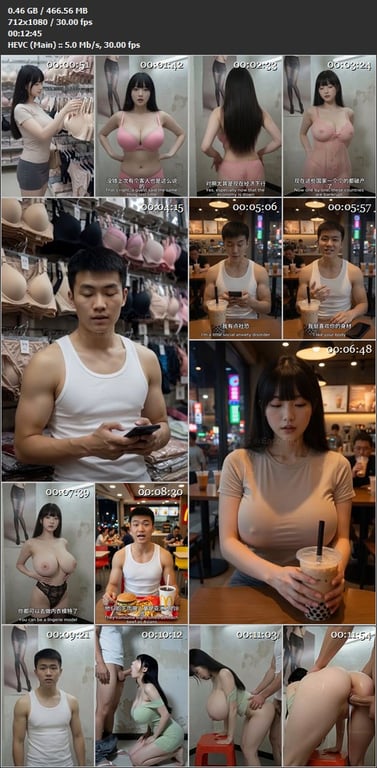 【AI短剧】《试衣间里的故事》EP1-8集，待业小伙帮妈妈照看内衣店，小伙小马拉 配图17