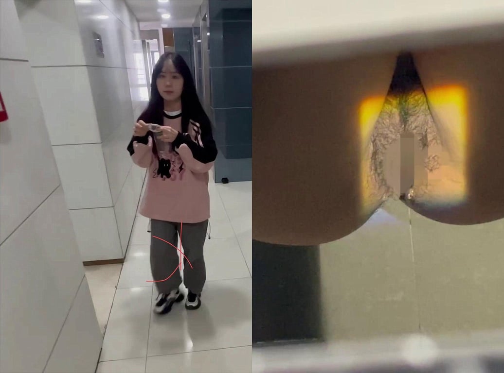 三月最新流出 厕拍大神手持闯拍商场女厕打灯偷拍手机对焦美女尿尿清晰展示鲍鱼菊花（ 配图17