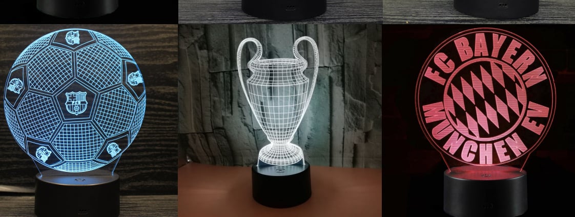 Super tilbud på 3D lamper