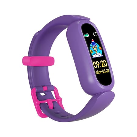 Smart T12 Vandtæt Smartwatch til børn. Skridttæller mm. Lilla.