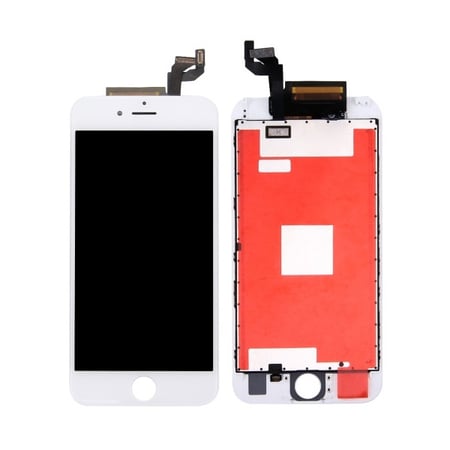 Original OEM kvalitet iPhone 6S LCD skærm m touch-screen. Hvid.