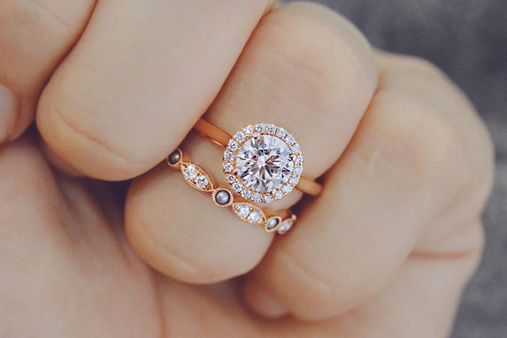 Rose Gold Moissanite Rings Fresno, CA - Venazia Jewelry