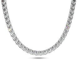 4 Prongs Riviera Tennis Necklace