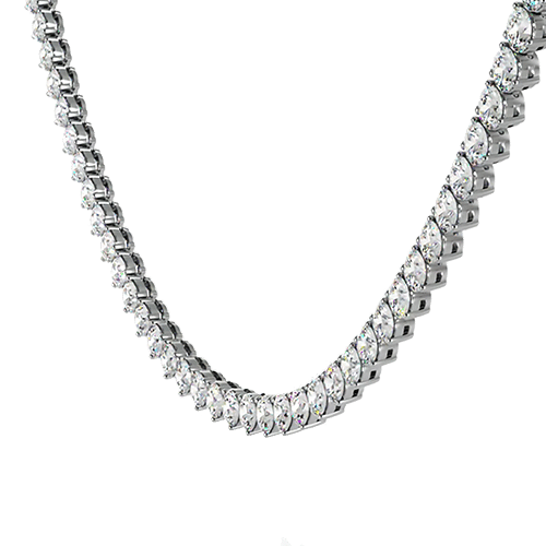 Three Prong Riviera Tennis Necklace