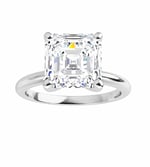 test rajout matching Asscher Moissanite Solitaire Ring - 0.95tcw - 2.88tcw