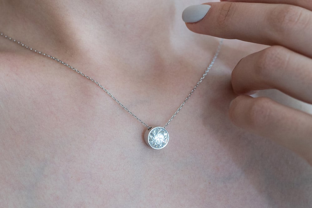 diamond solitaire necklaces Seattle, WA