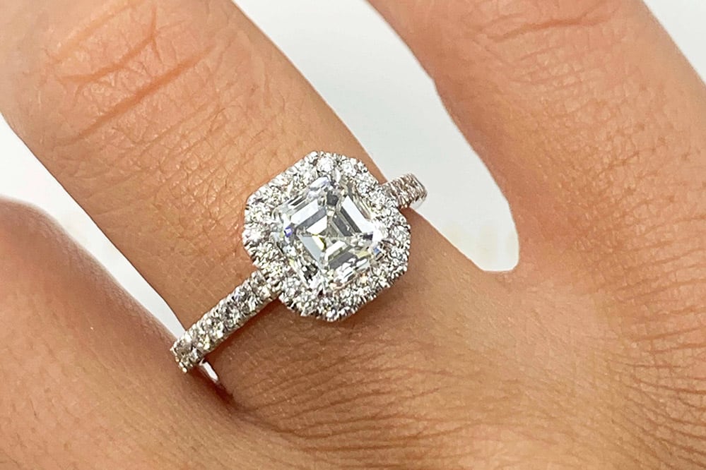 Top 10 Asscher Engagement Rings around Laconia, NH (2023)