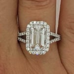 4 carat emerald engagement ring