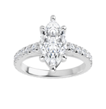 Marquise Moissanite Halo Engagement Ring - 2.00tcw - 2.80tcw