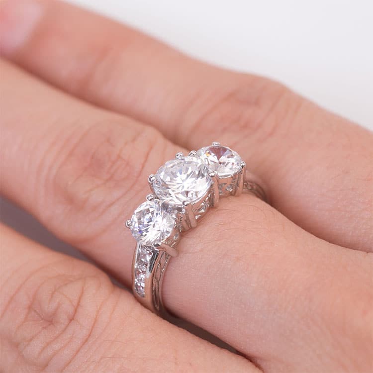 Three Stone Engagement Ring