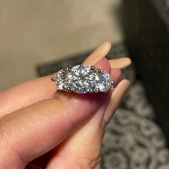 2.50 tcw 3 stone engagement ring