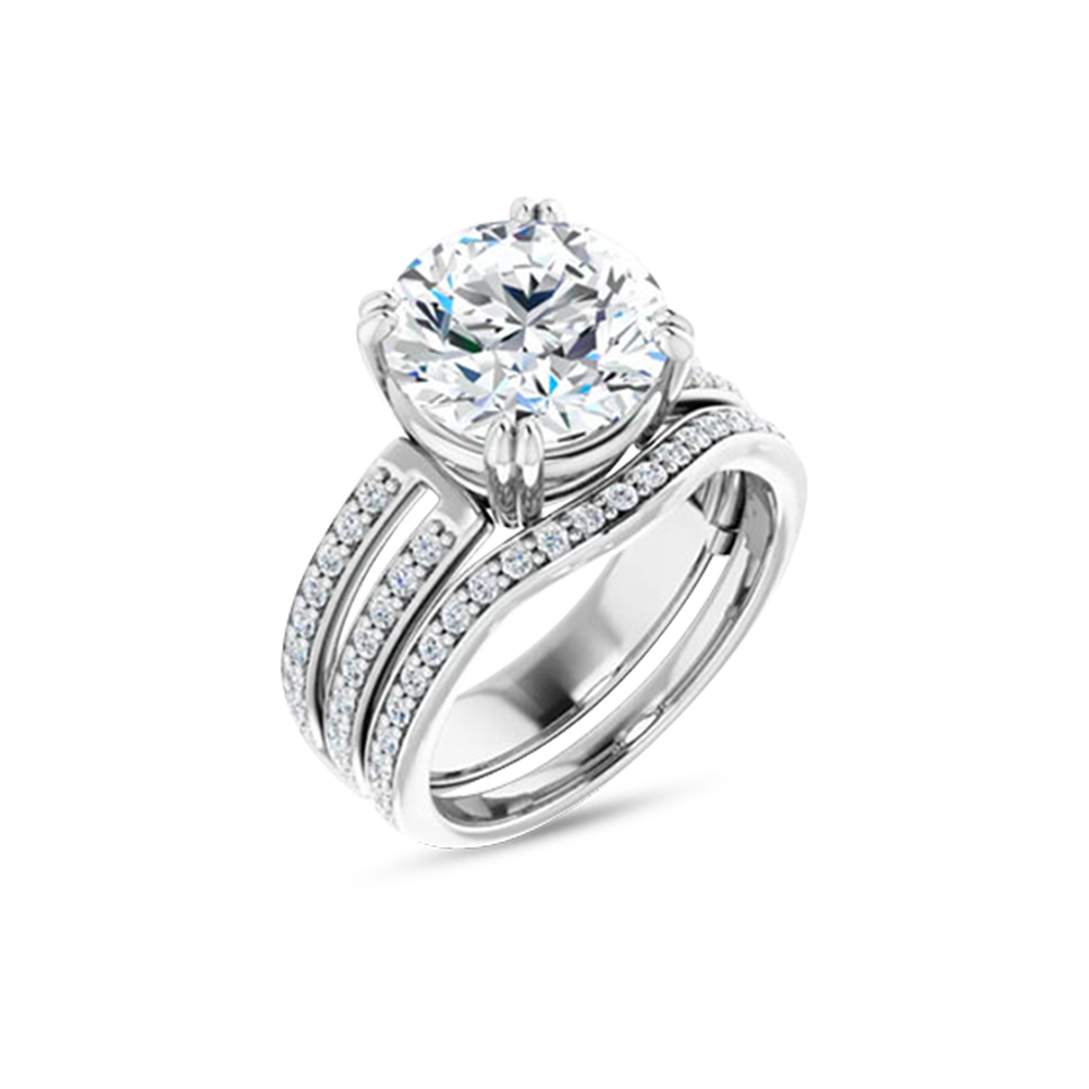 round-moissanite-split-shank-halo-bridal-set-rings-121991wsrd