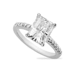 Radiant Moissanite Solitaire Engagement Ring - 2.00tcw - 5.50tcw