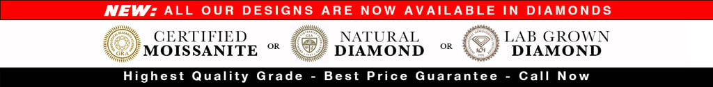 Available in moissanite, natural diamond and lab-grown diamond