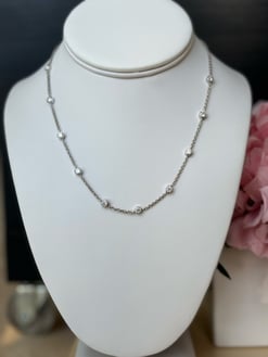 3.00TCW Round Moissanite Colorless Necklace By The Yard