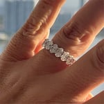 8.50 TCW Oval Eternity Engagement Ring