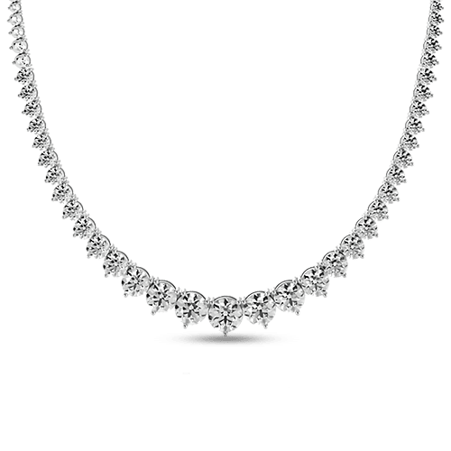 Round 3 Prongs Degrade Riviera Tennis Necklace