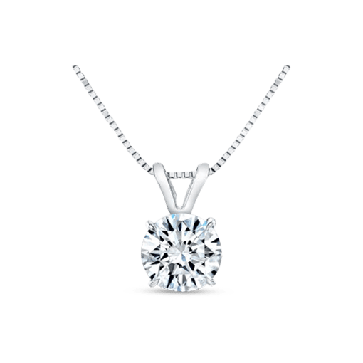 Round Moissanite Solitaire Pendant - 124116prd