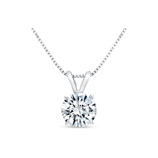 Round Moissanite Solitaire Pendant - 124116prd