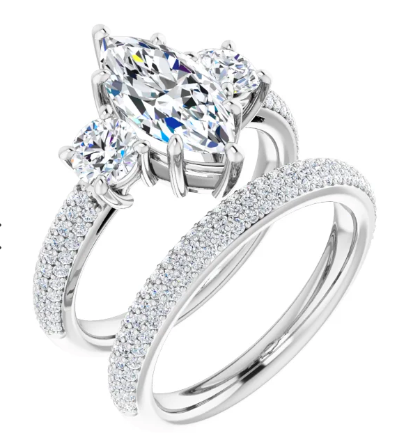 Marquise Moissanite Rings