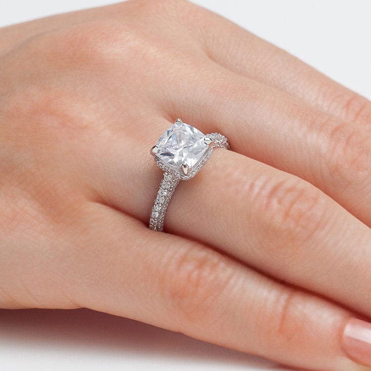 Side Stone Engagement Ring