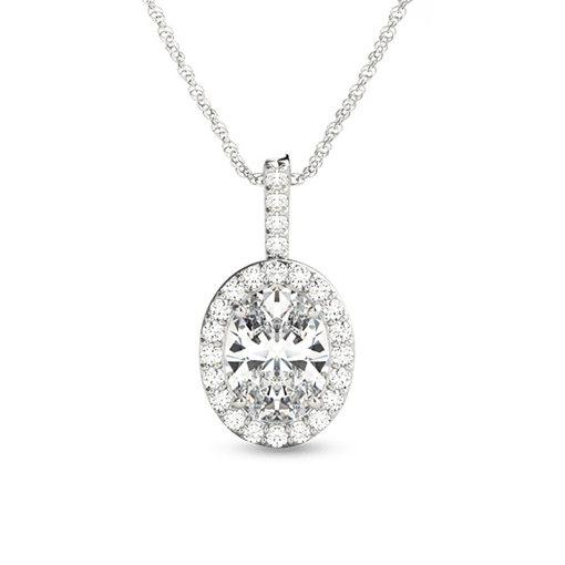 Oval Halo Pendant - 31l482