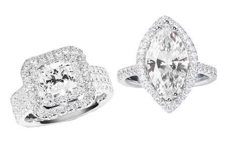 Diamond Halo Engagement Rings