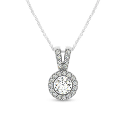 Round Halo Pendant - 31l611rd