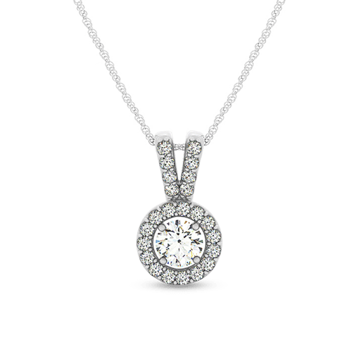 Round Halo Pendant - 31l611rd