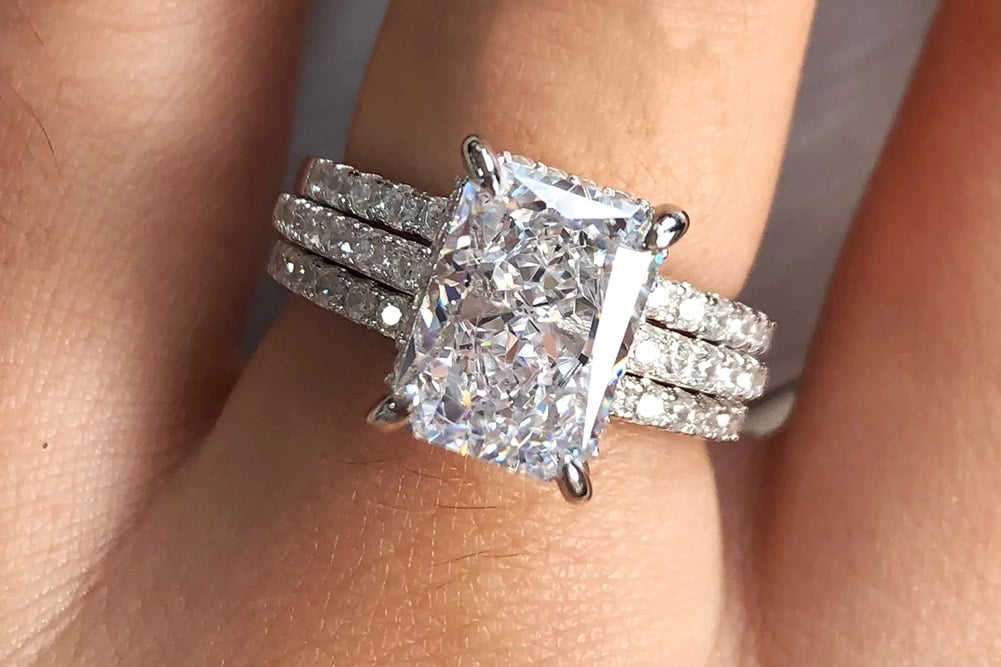 Radiant Moissanite Engagement Rings Rochester, MI