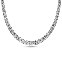 4 Prongs Degrade Riviera Tennis Necklace