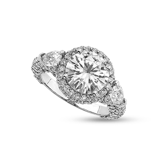 1.25 ct - Square Moissanite - Double Halo - Twisted Band - Vintage Inspired  - Pave - Wedding Ring Set in 18K White Gold over Silver 