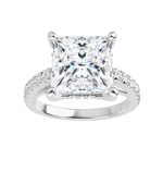 Square Moissanite Halo Engagement Ring - 2.30tcw - 4.10tcw
