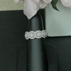 2.30 Tcw Cushion Moissanite Colorless Bezel Halo Anniversary Cocktail Ring