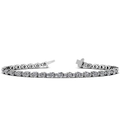 Alternating Round Moissanite Tennis Bracelet