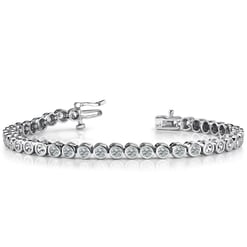 Classic Round Bezel Set Tennis Bracelet